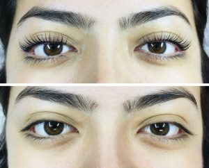 Before/After Eyelash Lift (by stylist Jillian)