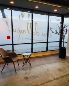 Interior of You Doll You Eyelash Extensions reception area.